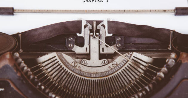 Chapter 1 written on old typewriter.